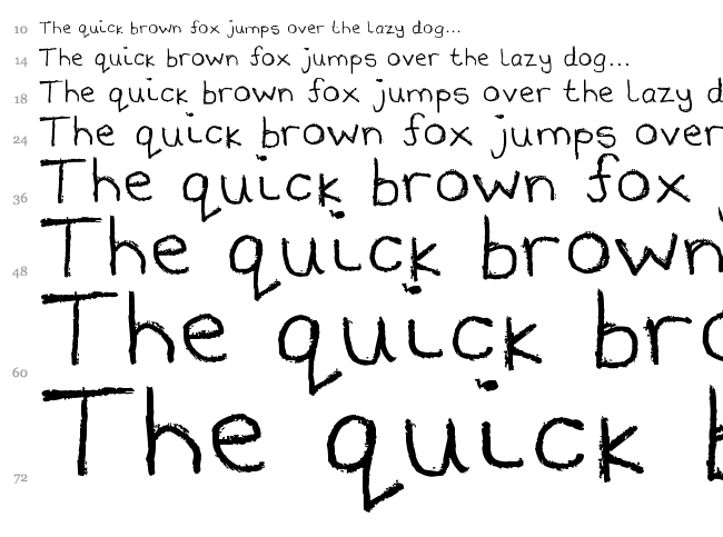 Lost and Found font waterfall